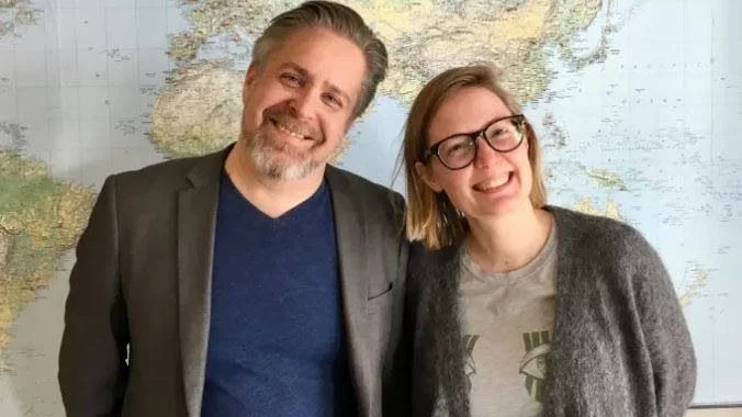 Samarbete. Pär Soini, VD på BD Pop AB och Greta Wimander, verksamhetsledare Go Business.