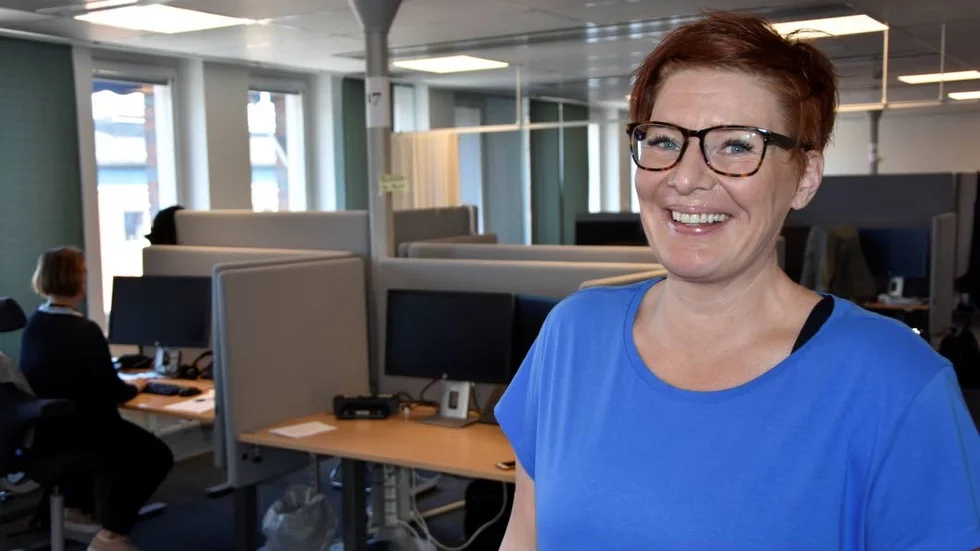 I höst kommer Arbetsförmedling ha nästan all sin personal samlad i den forna Teliahuset på Kungsgatan. Kvar är bara ett kontor på Köpmantorget. Arbetsförmedlare Lina Hagborg är glad över de toppmoderna lokalerna.