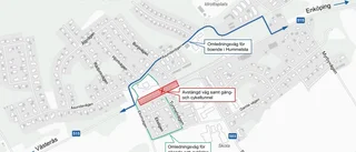 Stopp för trafik genom Hummelsta hela sommaren