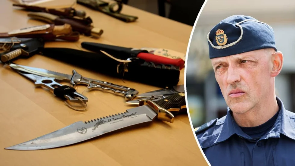 "Knivar används i stort sett bara i ett syfte: att begå våldsbrott. De är lätta att införskaffa, att dölja och används ofta vid personrån", säger polischef Jale Poljarevius.
