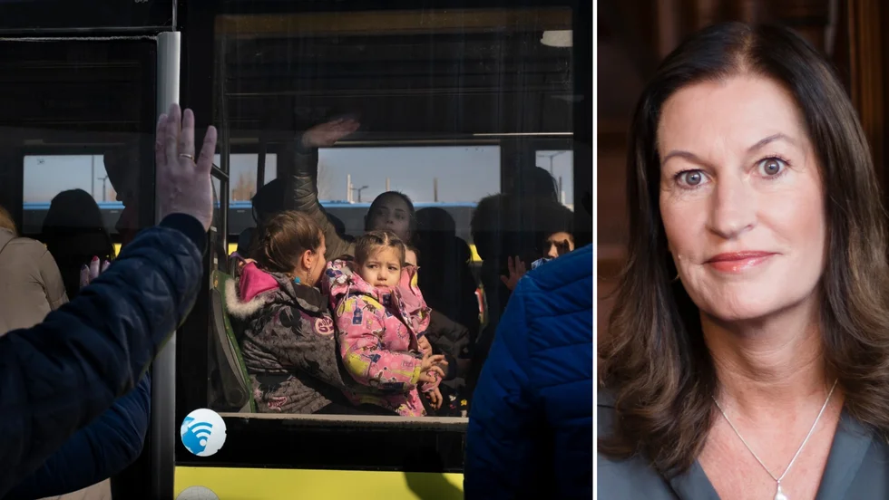 Migrationsverket tackar nej till Katrineholms framtagna evakueringsboenden. Bilden till vänster är tagen i Lviv i västra Ukraina, den till höger är på Sari Eriksson. 