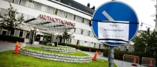 Akutingångens tak bortlyft