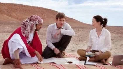 Amr Waked, Ewan McGregor och Emily Blunt.