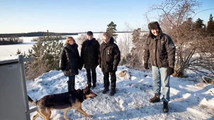 Kommunalrådet Agneta Hägglund (S), Ulrich Jessen, Michael Blomquist och Anders Lyckosköld.