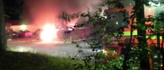 Bilbrand spred sig i Sävja