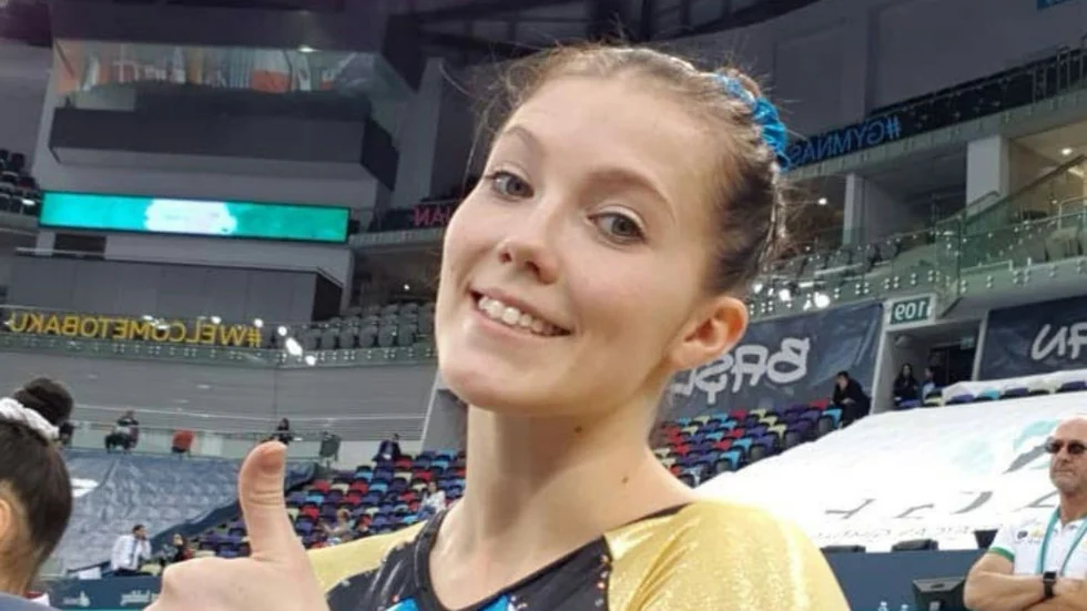 Lina Sjöberg efter världscuppremiären i Baku.