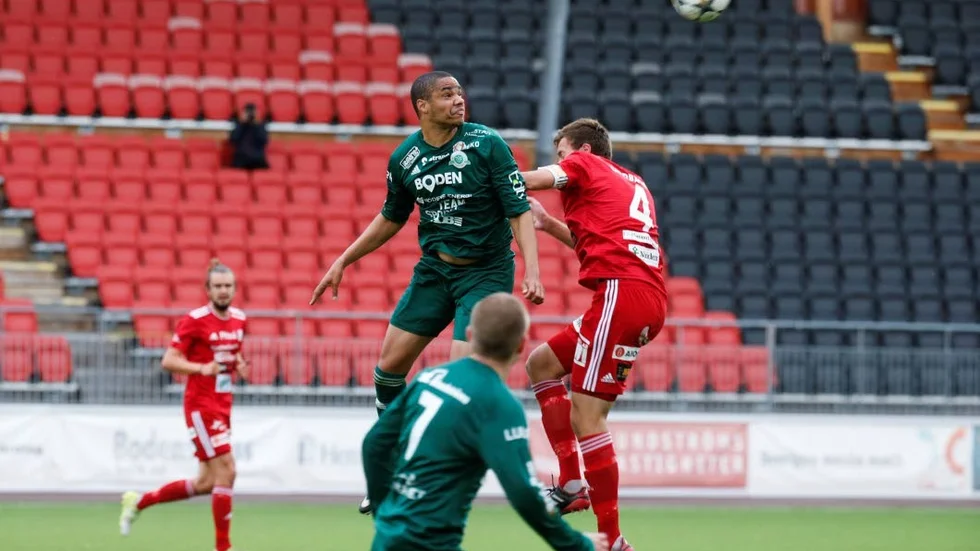 Jack Green gjorde 1–0 för Bodens BK i den första halvleken.
