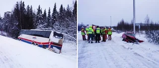 Vårdas på intensiven efter stor krock