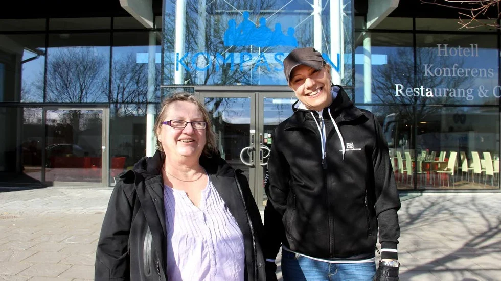 LO-kampanj. Anette Lindgren och Åsa Andersson uppmärksammade kollektivavtalets dag.