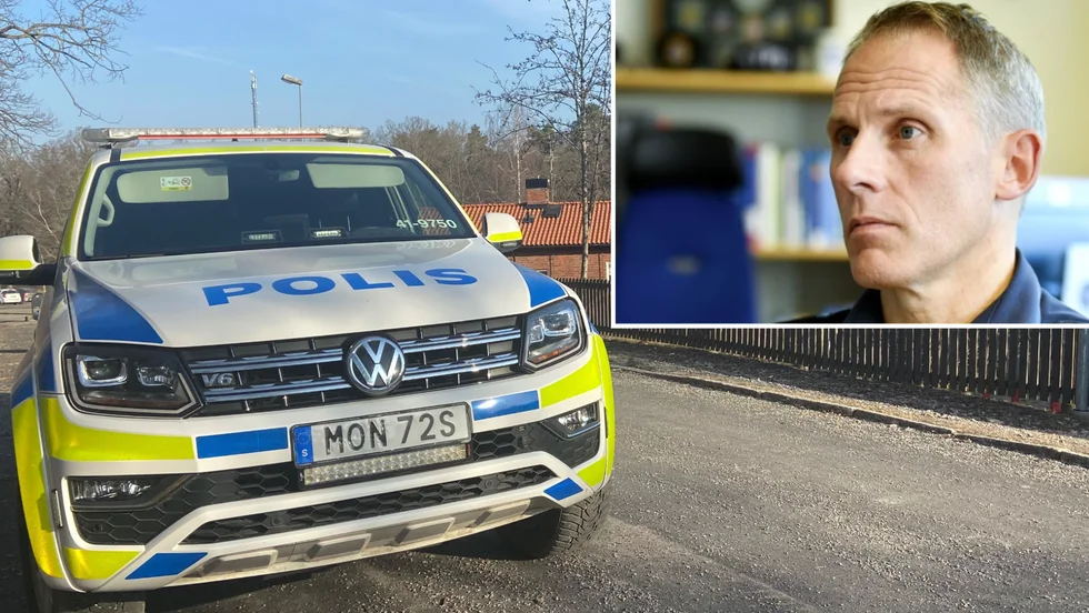 Polischefen Lars Westermark medverkar på Morgonmötet 8 april.