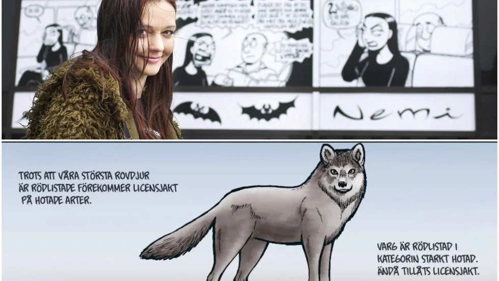 Lise Myhre är kvinnan bakom Nemi. Fredagens serieruta om vargjakt blev hennes sista i UNT.