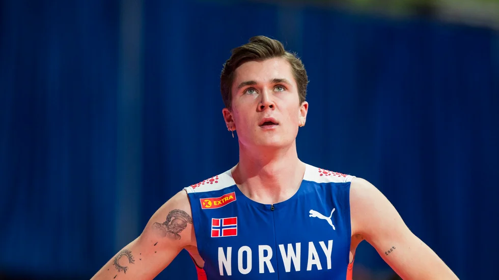 Jakob Ingebrigtsen under söndagens 1|500 meter lopp.