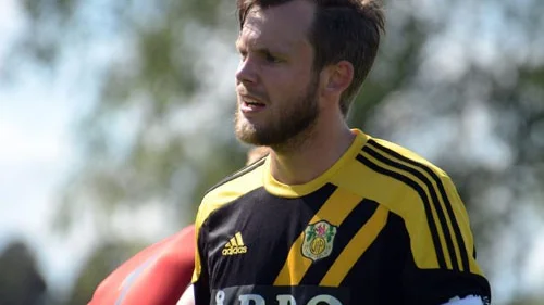 Rickard Thuresson var ständigt på språng mot Myresjö och svarade för tre mål. Inte illa med tanke på att han gjort ett på tretton matcher tidigare under säsongen. Foto: Magnus Strömsten