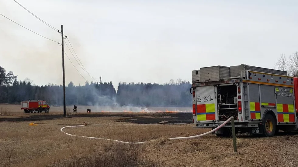 Räddnngstjänsten fick branden under kontroll efter en dryg timme.