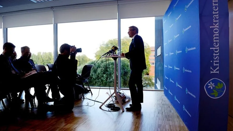 Konservativ? Kristdemokraternas partiledare Göran Hägglund håller presskonferens på partiets riksting i Karlstad. Patrik Öbrink tycker att partiet försummat sin värdekonserativa profil.