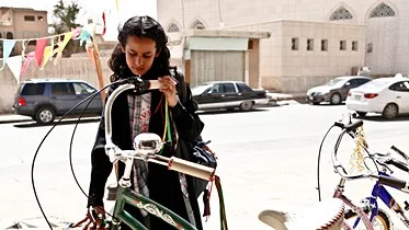 Waad Mohammed i Den gröna cykeln.