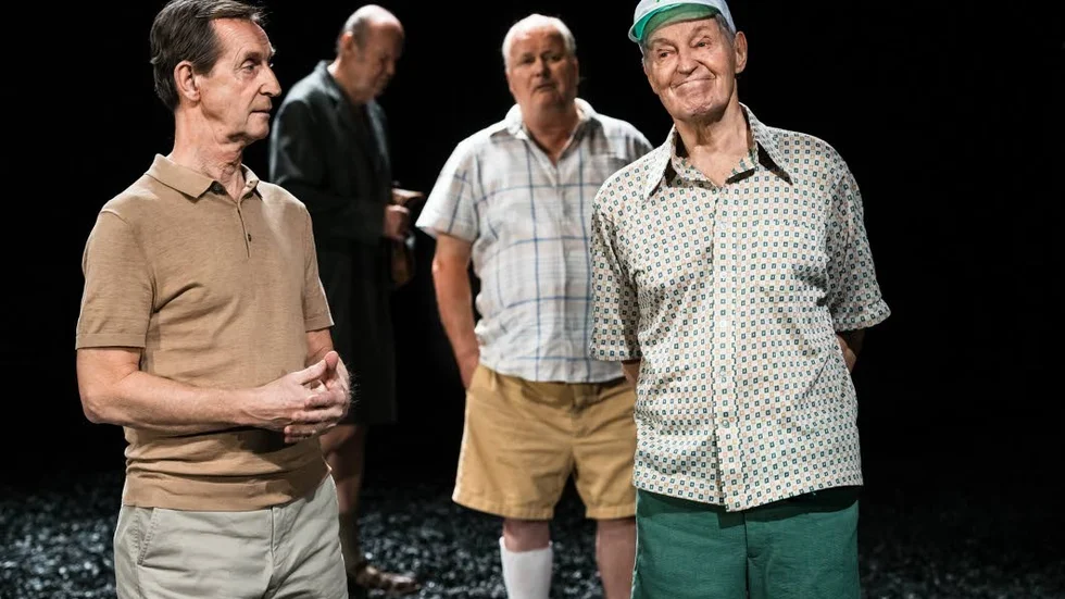 Ensemblespel.  Ulf Eklund, Sten Ljunggren, Lars Helander och Lars Lind  i "Vintermusik" på Kulturhuset stadsteatern