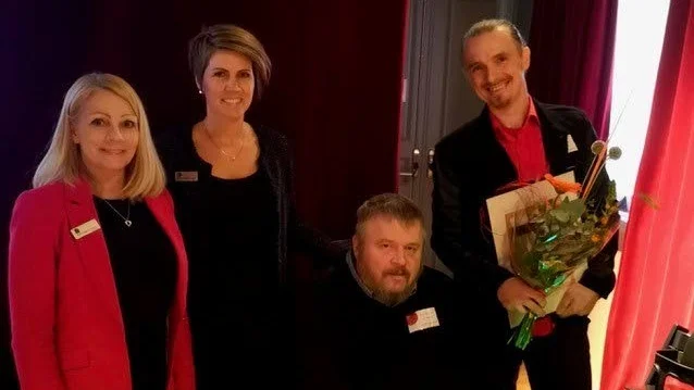 Monica Wikström-Johansson och Camilla Sehlin, NyföretagarCentrum Nord samt Lars Gustavsson och Robert Romanowski, Ren Assistans nord AB