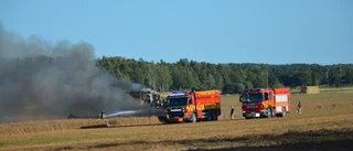 Flera ton ärtor började brinna  
