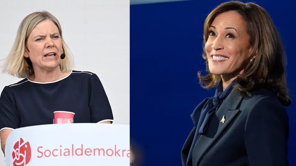 Socialdemokraternas ledare Magdalena Andersson är på plats i Chicago där hon såg Kamala Harris tal.