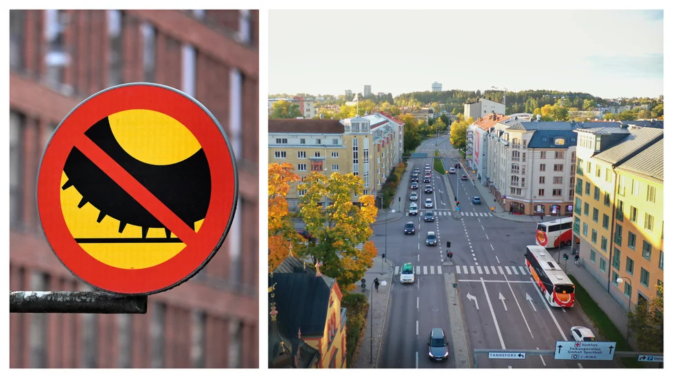 Dubbdäcksförbud är en möjlig åtgärd för att minska mängden skadliga partiklar längsmed Hamngatan i Linköping.