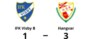 Hangvar säkrade bortaseger mot IFK Visby B