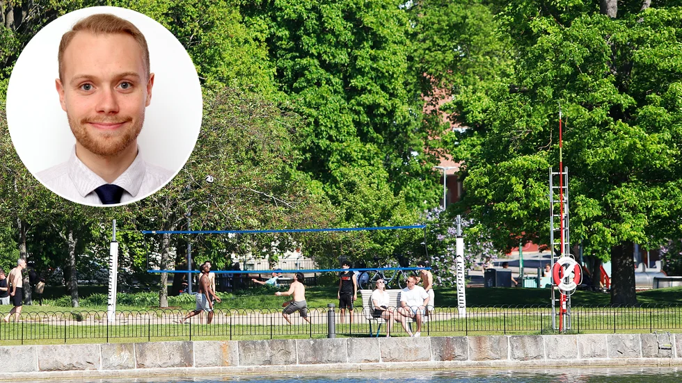 "Det har varit riktigt varmt i Eskilstuna några dagar, men nu blir det lite behagligare igen", säger meteorologen Henrik Reimer till tidningen på söndagseftermiddagen.