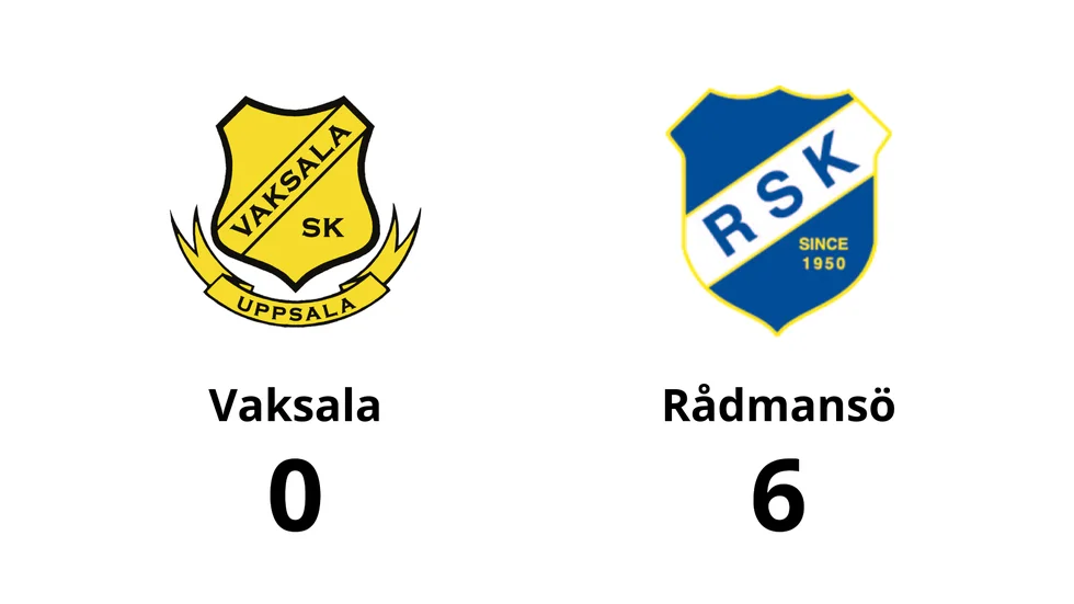 Vaksala SK förlorade mot Rådmansö SK