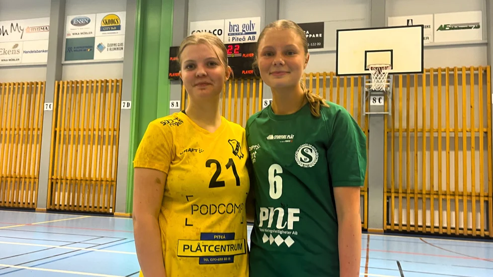 Ida Tandlund, Norrfjärden och Lilly Grahn, Strömnäs, prisades som lagens bästa spelare efter derbyt i Pitholm.