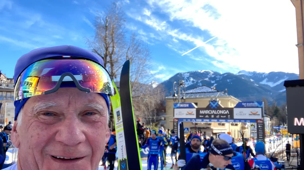 Vasaloppsveteranen Erik Rollborn från ett deltagande i långloppet i Marcialonga Italien.
