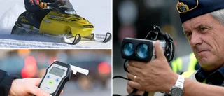 Flera fast i polisens fartkontroll på söndagen
