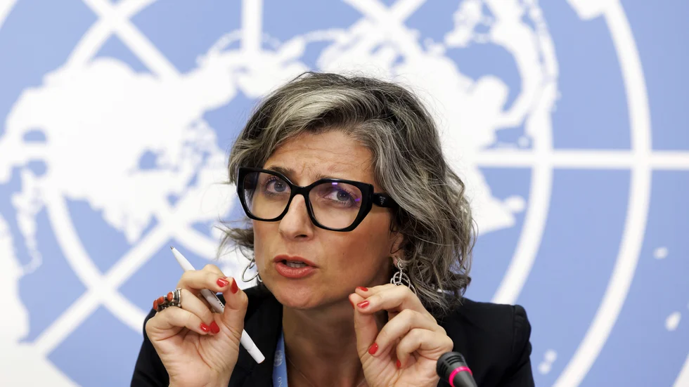Francesca Albanese, FN:s särskilda rapportör för de ockuperade palestinska områdena, skriver i en ny rapport att Israel brutit mot lagar i FN:s folkmordskonvention under sitt krig i Gaza. Arkivbild.