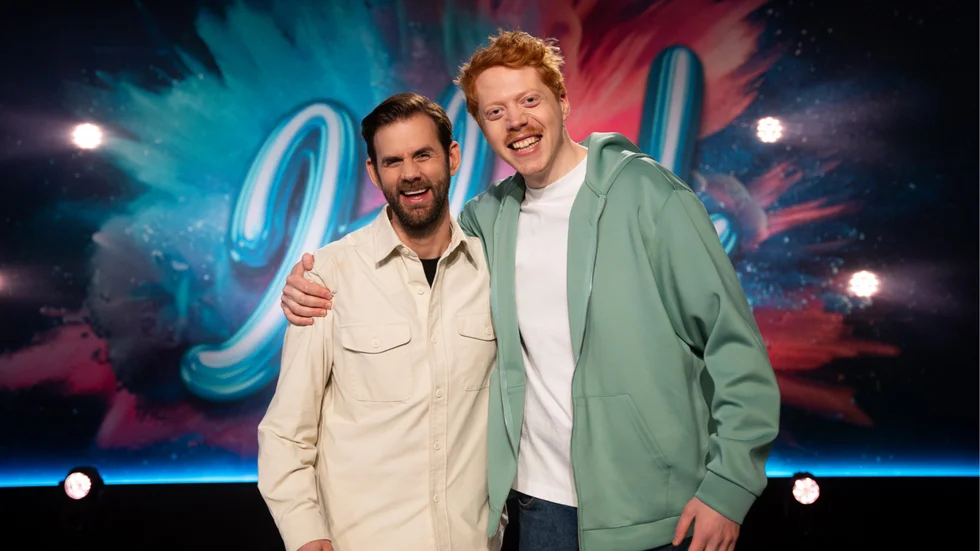Pär Lernström och Mauri Hermundsson blir höstens programledarpar i "Idol". Pressbild.