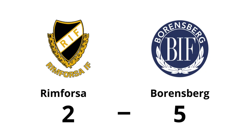 Rimforsa förlorade mot Borensbergs IF FK