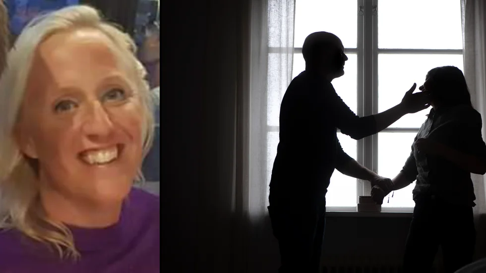 Våldsverkaren ska tvingas flytta och inte våldsoffret, anser Caroline Gille (M). Bilden till höger är arrangerad.