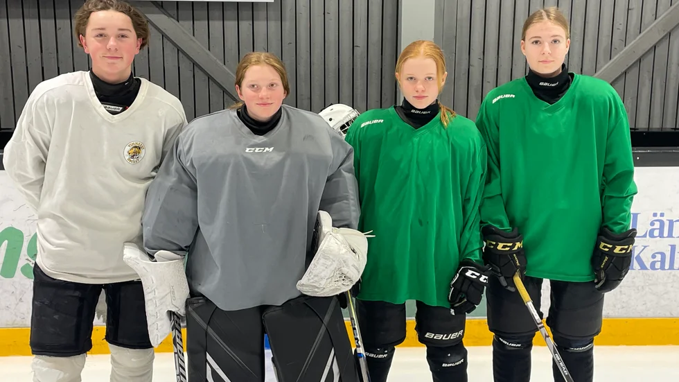 Kalle Svensson, Alice Kennmark, Elsa Zukiewicz och Leah Kostenius har en intensiv helg framför sig med Smålandslaget.