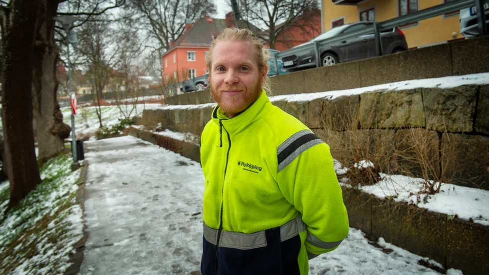 
Jocke Paldanius, arbetsledare på Nyköpings kommuns parkavdelning.
