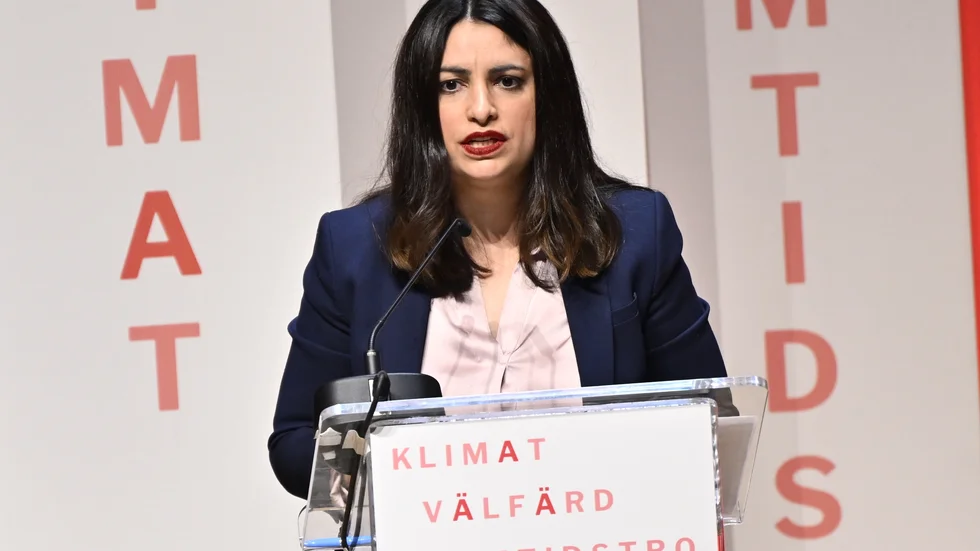 Partiledare Nooshi Dadgostar invigningstalade på Vänsterpartiets kongress i Jönköping.