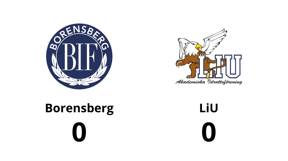 Borensbergs IF spelade lika mot LiU AIF FK