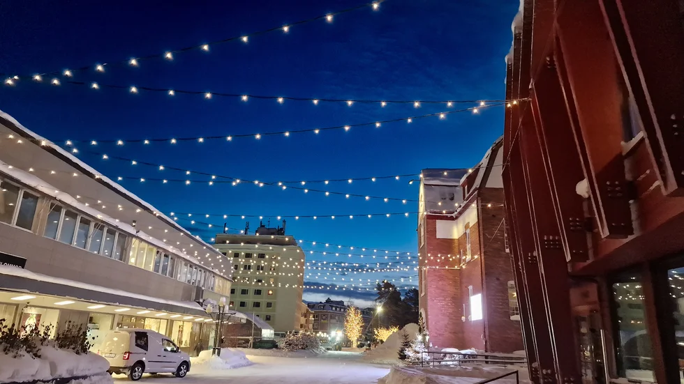 Gällivare centrum i vinterskrud. Naturen är det enda som är i världsklass i kommunen enligt insändarskribenten.