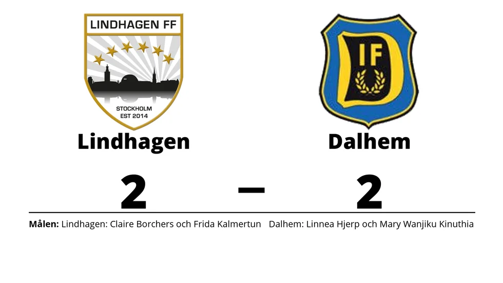 Lindhagen FF spelade lika mot Dalhem IF