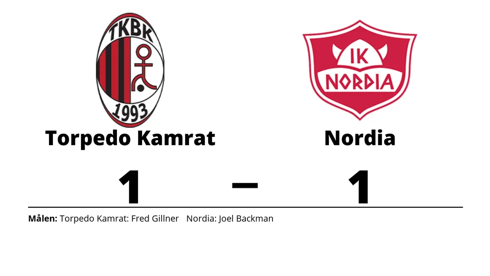 Torpedo Kamrat BK spelade lika mot IK Nordia