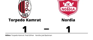En poäng för Nordia borta mot Torpedo Kamrat