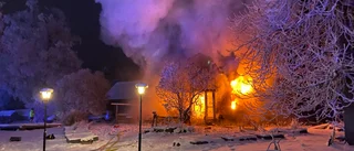 Villa förstörd i brand – utreds som mordbrand
