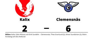 Seger med 6-2 för Clemensnäs mot Kalix