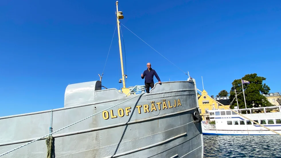 Under tisdagen låg Olof Trätälja i Motala hamn, på sin resa på väg mot Flatvarp vid Loftahammar. Fartyget som är hemmahörande i Kalmar byggdes 1879.