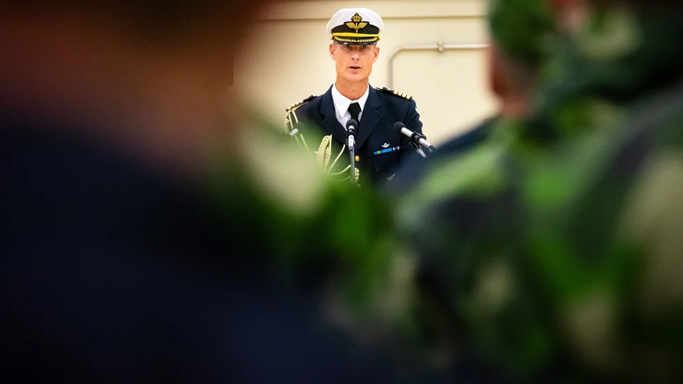 Flottiljchefen Peter Greberg manade F21:s personal att vara förberedd på förändringar till det sämre. "Läget kan eskalera" sade han i sitt första tal.