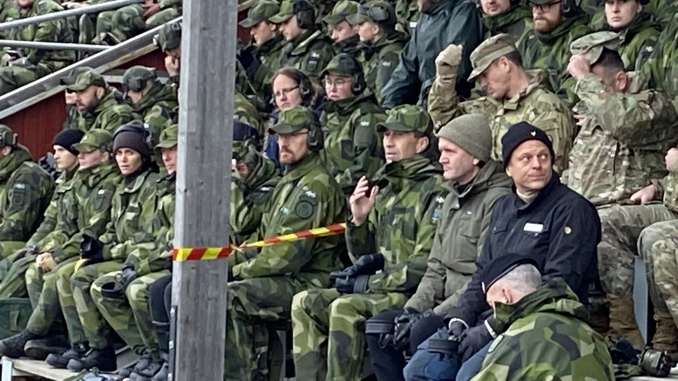 ÖB Micael Bydén är på plats under dagen.