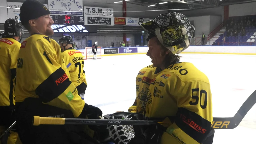 Skott Hector och Robin Christoffersson under ett powerbreak.