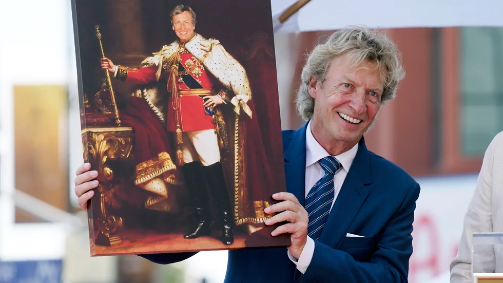 Nigel Lythgoe när han hedrades med en egen stjärna på Hollywoods Walk of fame 2021. Arkivbild.